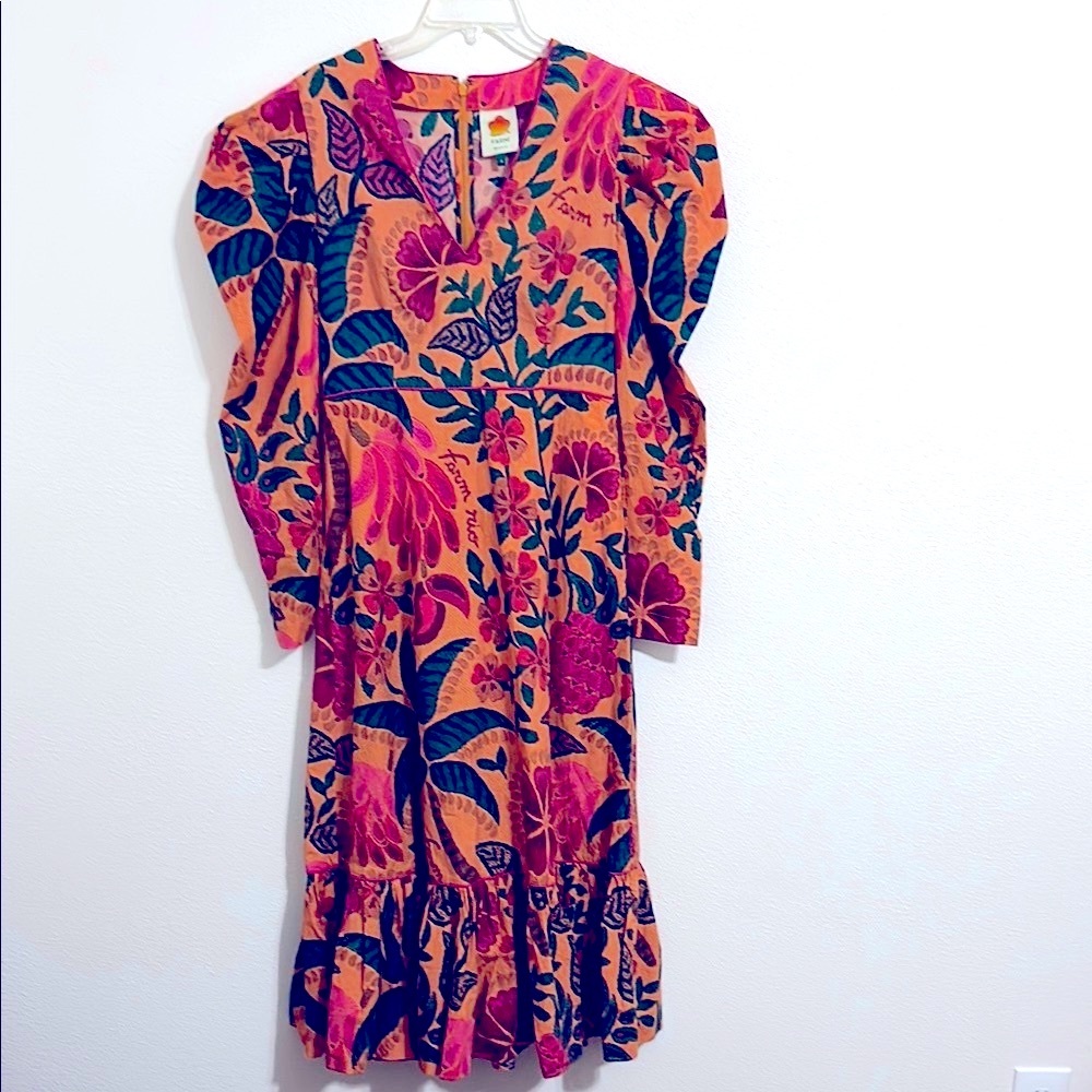FARM Rio Multicolor Floral Long Sleeve Dress